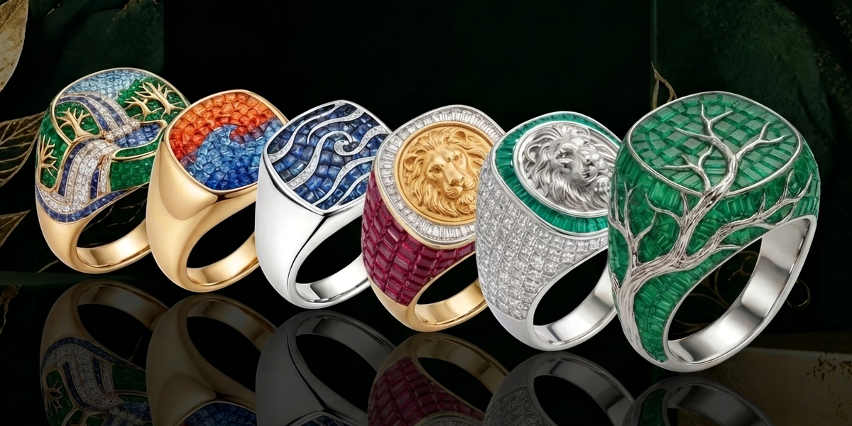 custom cut gemstone jewelery collection | Luxury Rings Avinika Jewelry