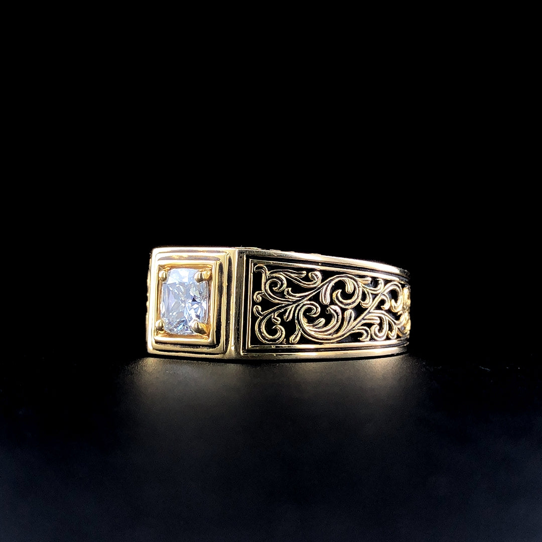 AviNika Jewelry Men's Wedding Band 18k Solid Gold 