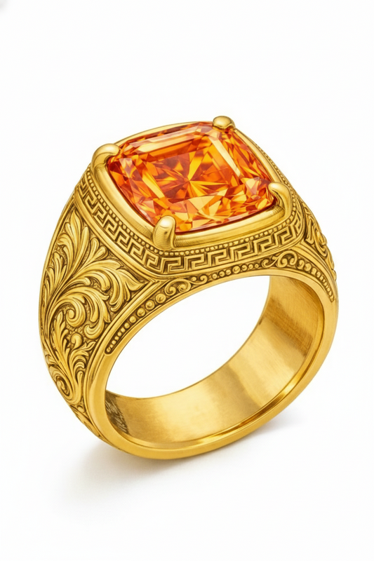 Men's Unique Vintage Diamond Ring 18k