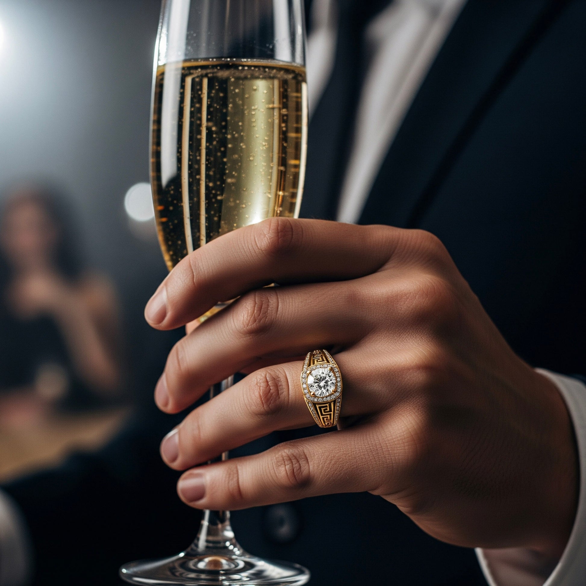 AviNika Jewelry Meander Ring 18k solid gold