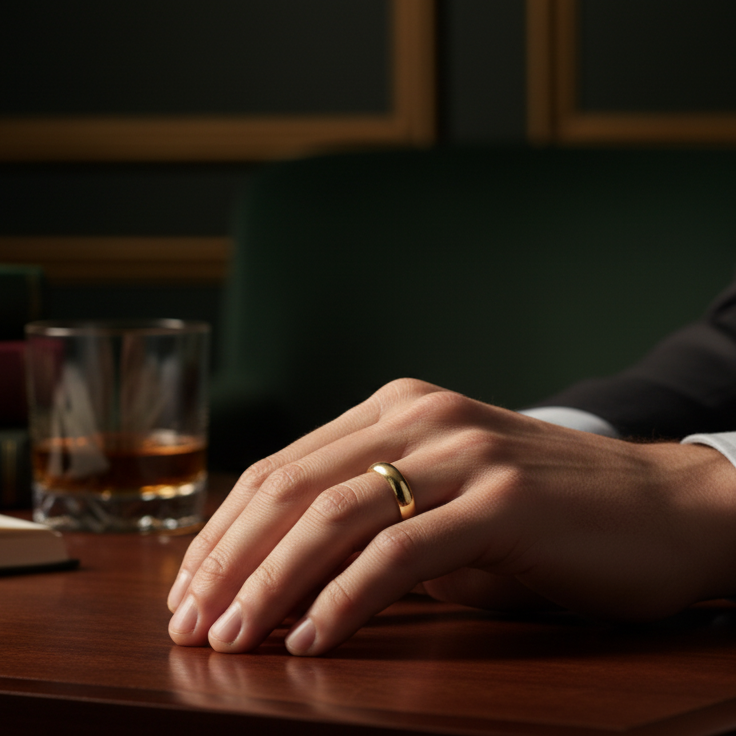 AviNika Jewelry Men's Gold Wedding Band