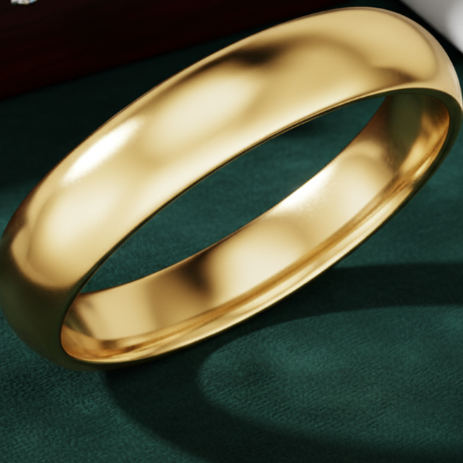 AviNika Jewelry Men's Gold Wedding Band