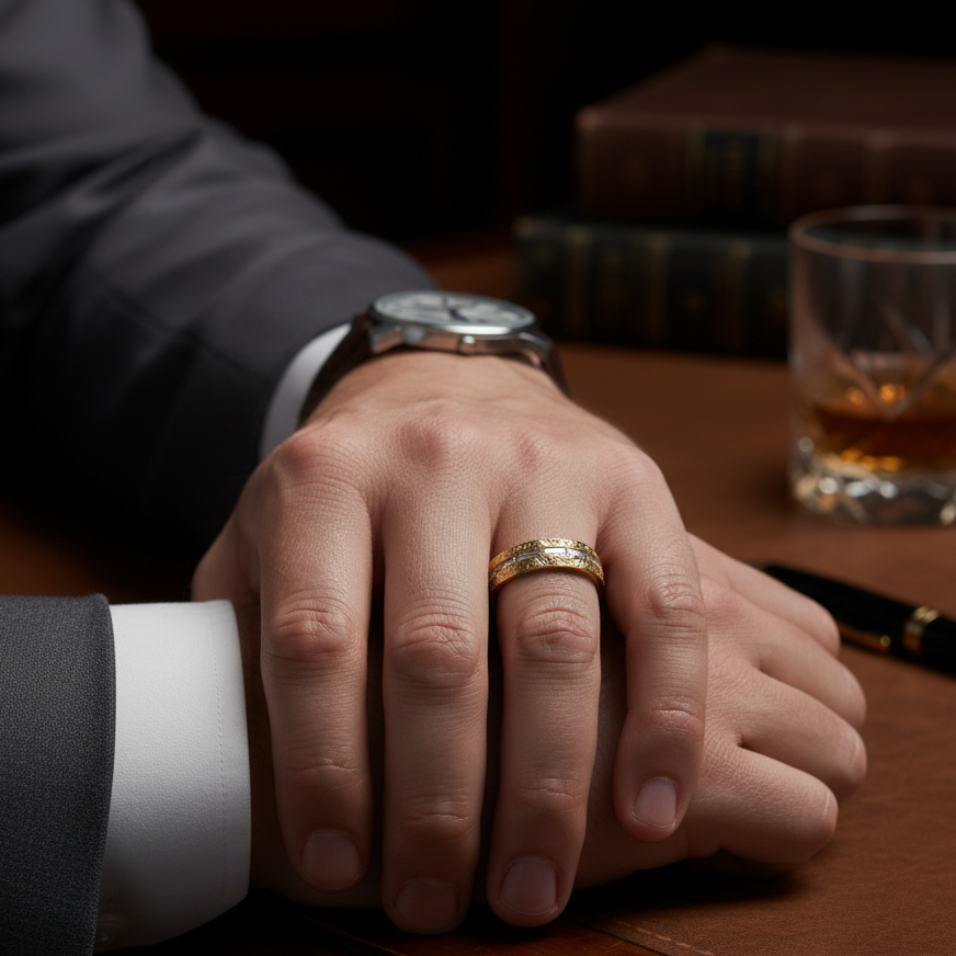 AviNika Jewelry Men's Diamond Band 