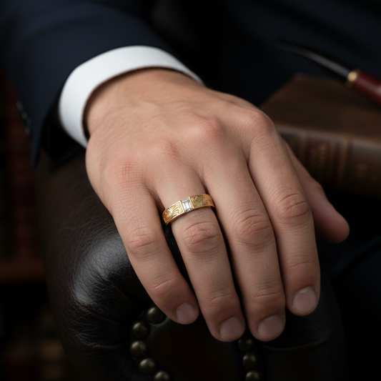 AviNika Jewelry Mens Wedding Band