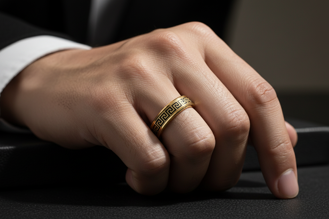 AviNika Jewelry Miandarin Gold Wedding Band