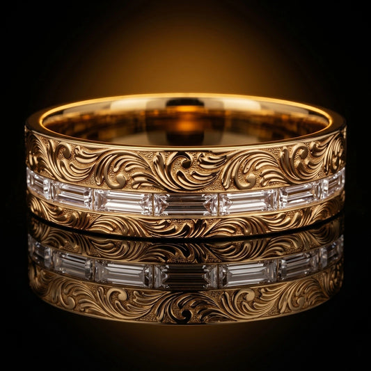 Men’s Diamond Wedding Ring in 14k Gold
