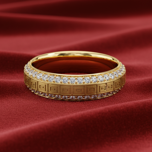 The Grandeur lab diamond 4.5mm men's wedding band 18k Gold (1ctw)