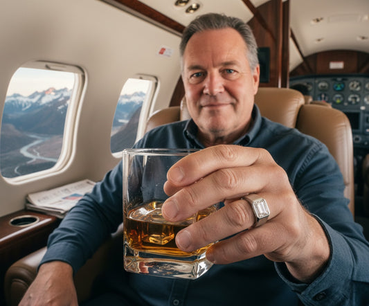 AviNika Jewelry Mens Modern Wedding Ring 14k solid white gold 3.0 ct lab diamond