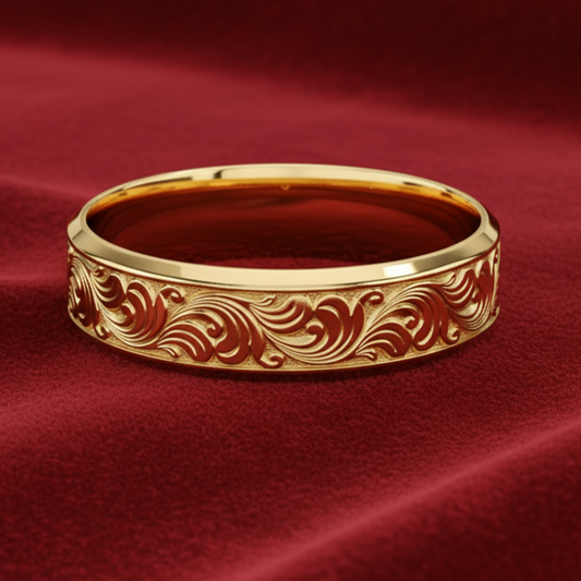 The Versailles Band 4.5mm men's wedding band 18k Gold