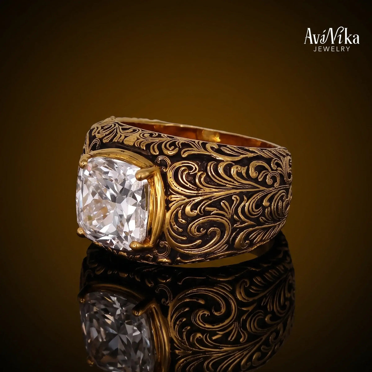 The Maharaja's Legacy Ring with Natural Diamond | AviNika Jewelry