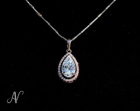 Lab Diamond Halo Pendant