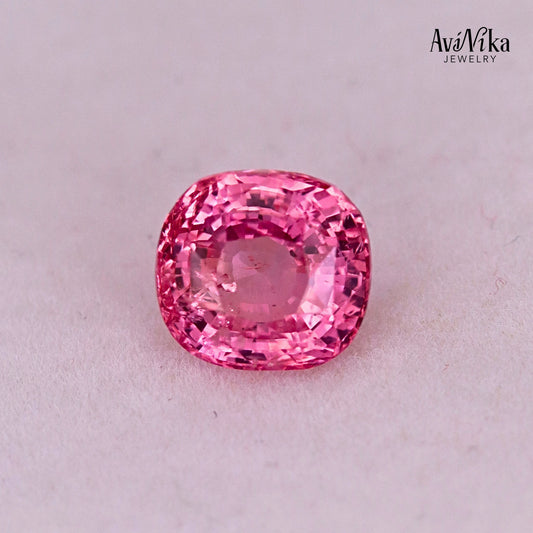 Padparadscha Sapphire - 4.58ct | Cushion Cut GUILD Certified | Natural Unheated from Sri Lanka
